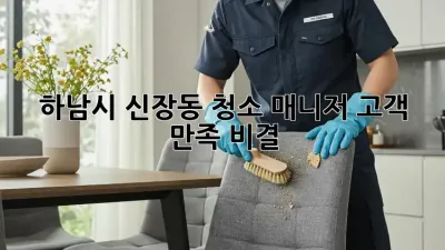 하남시 신장동 청소 매니저🧹✨ 고객 만족 비결!