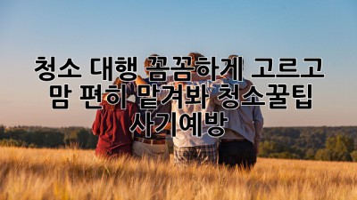 🧹 청소 대행, 꼼꼼하게 고르고 맘 편히 맡겨봐! #청소꿀팁 #사기예방