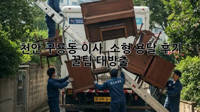 천안 구룡동 이사 🚚 소형 용달 후기: 꿀팁 대방출! 🍯